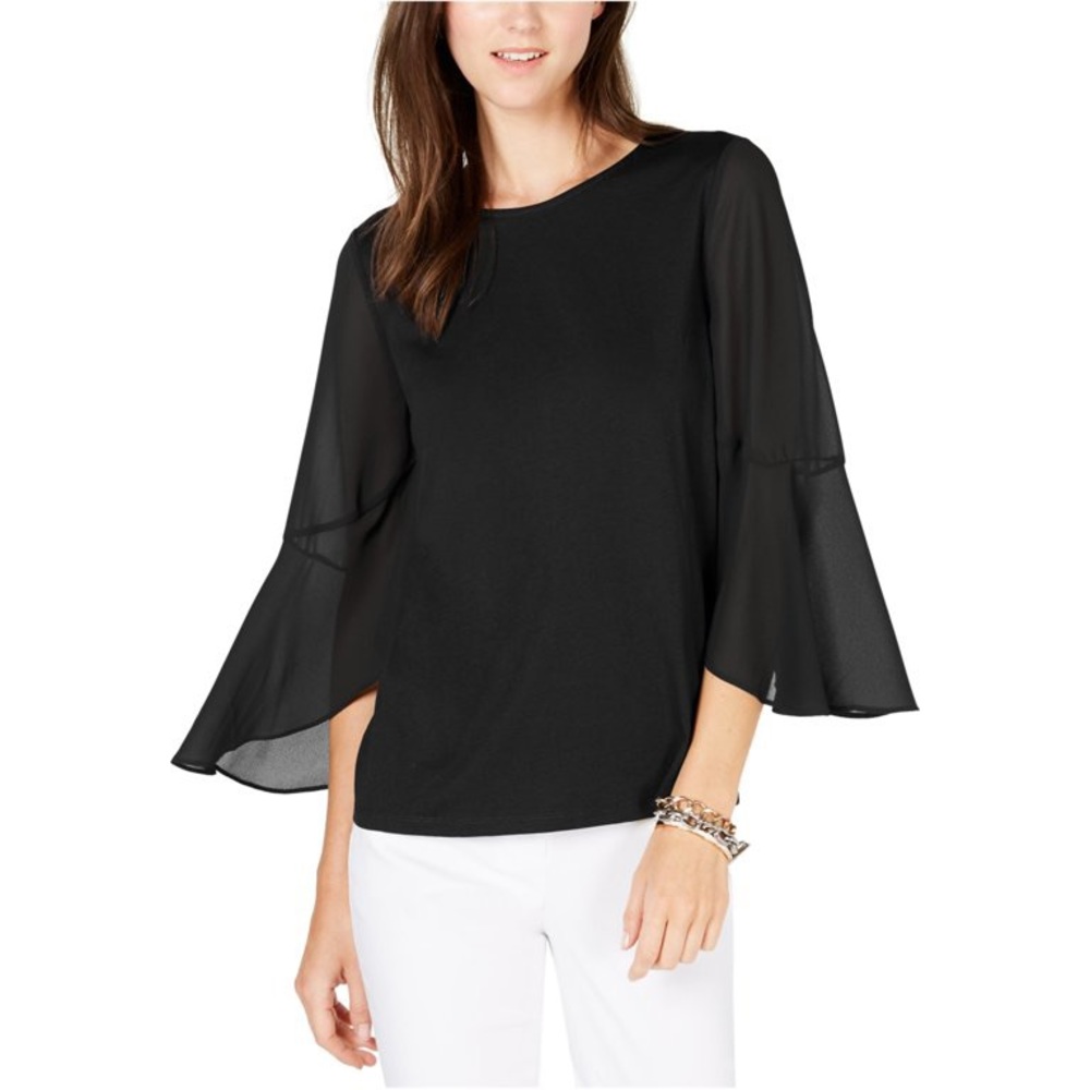 ZARA WOMEN Open Back, Flare Sleeve Blouse Size S.